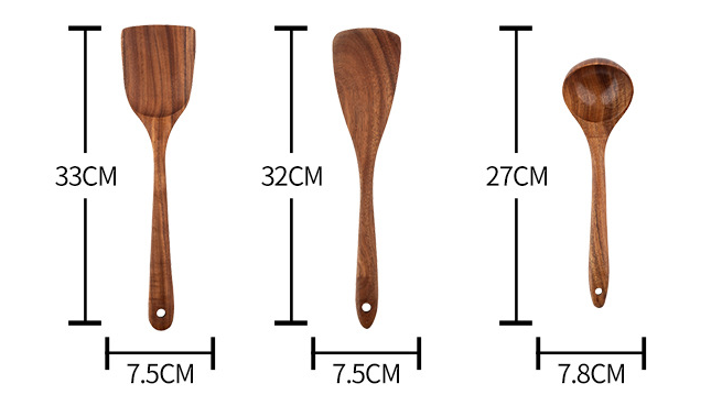 Handmade Teak-Wood Utensils Set