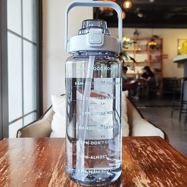 Large Capacity Plastic Straw Water Bottle