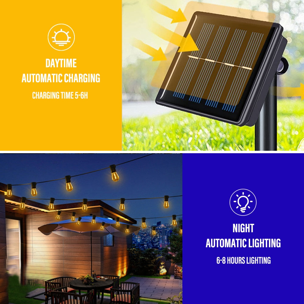 LED Solar String Lights IP65 Waterproof